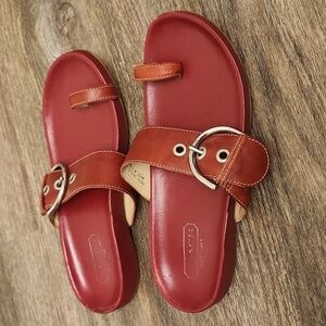 Coach Red Skylar Sandal women 8 1/2 B